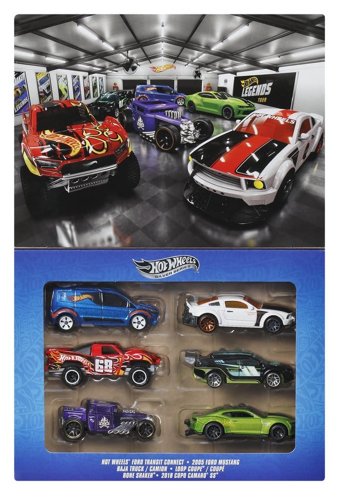 Hot Wheels Silver Series Die Cast Vehicle 6 Pack 1/64 Legends Mattel