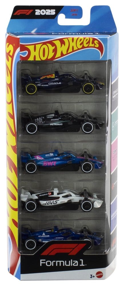 Formula 1 Hot Wheels Die Cast Vehicle 5 Pack 1 64 2025 Mattel