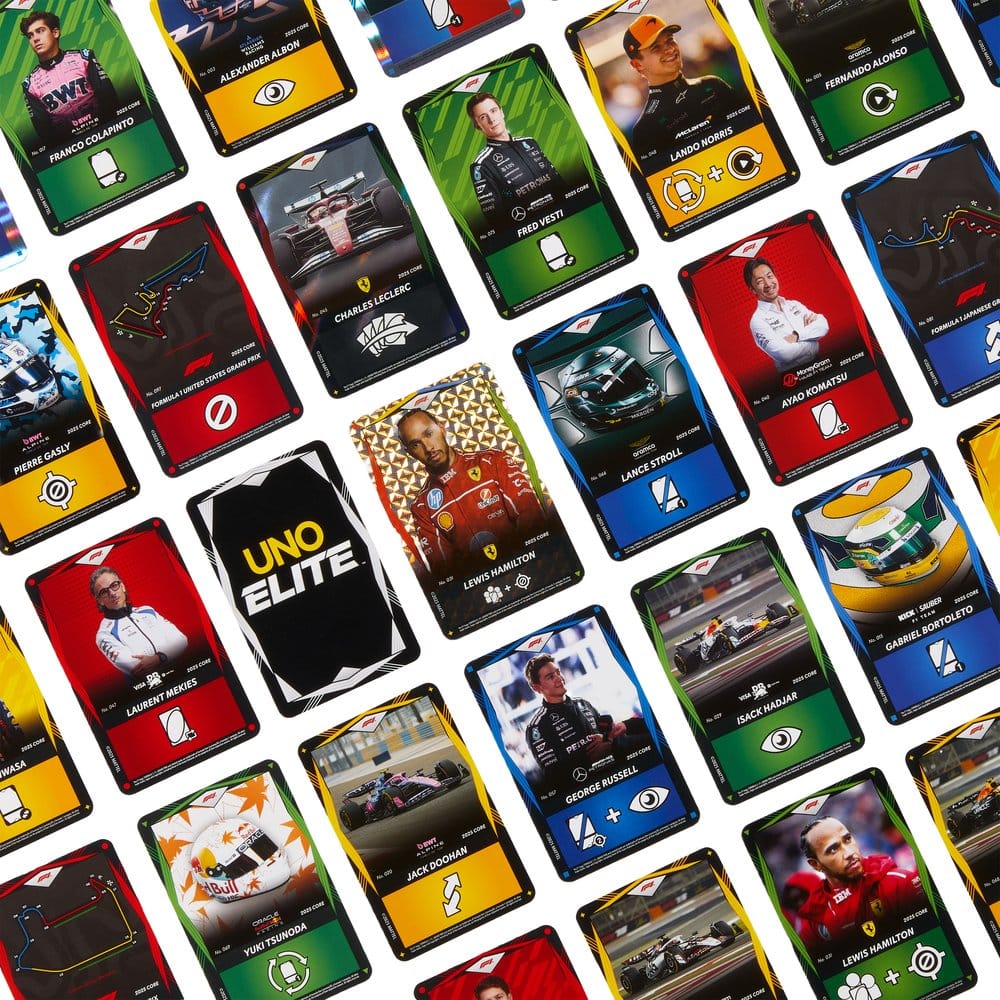Formula 1 UNO Card Game Elite F1 Starter Set Mattel