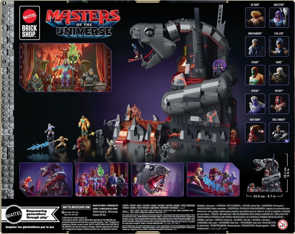 Masters of the Universe Mattel Brick Shop Construction Set Snake Mountain Mattel