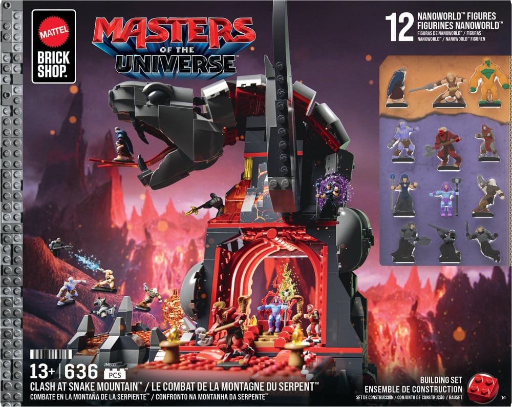 Masters of the Universe Mattel Brick Shop Construction Set Snake Mountain Mattel