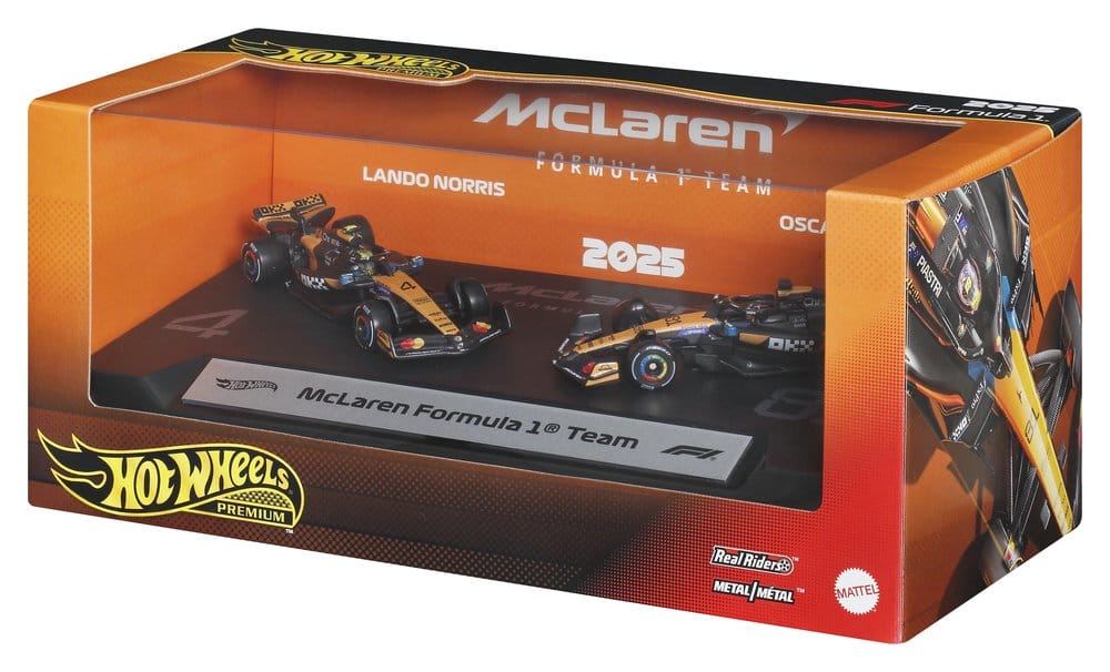 Formula 1 Hot Wheels Premium Die Cast Vehicle 2 Pack 1 64 Team McLaren Mattel