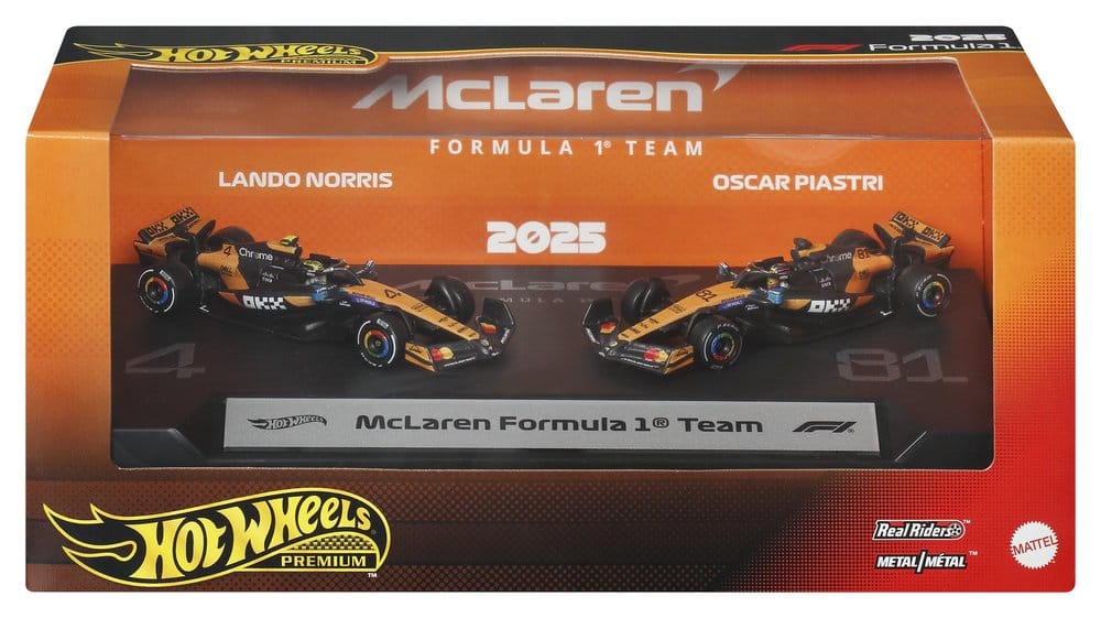 Formula 1 Hot Wheels Premium Die Cast Vehicle 2 Pack 1 64 Team McLaren Mattel