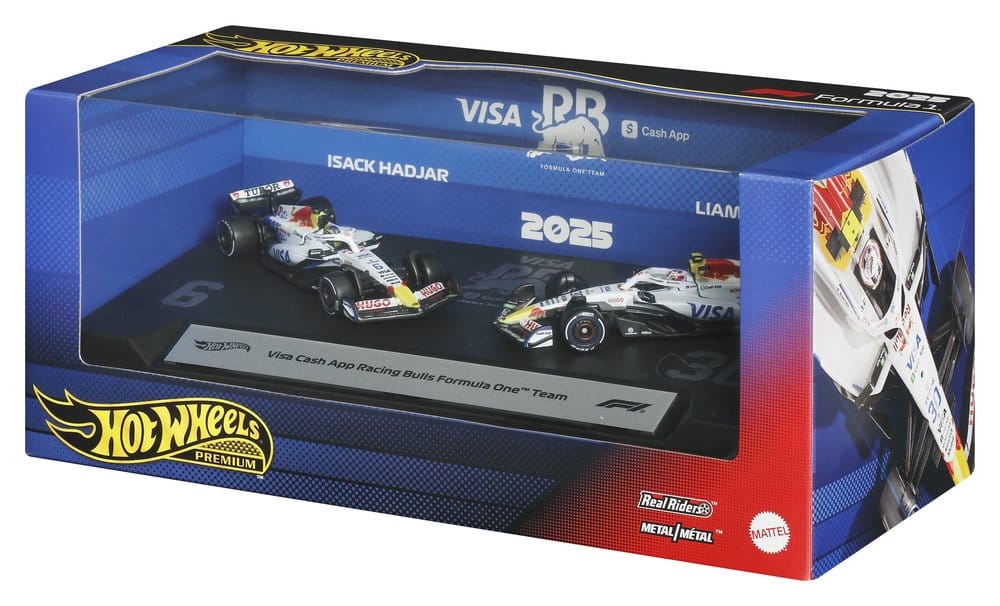 Formula 1 Hot Wheels Premium Die Cast Vehicle 2 Pack 1 64 Team Visa Cash App Racing Bulls Mattel