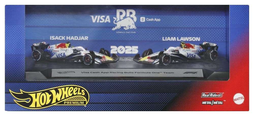 Formula 1 Hot Wheels Premium Die Cast Vehicle 2 Pack 1 64 Team Visa Cash App Racing Bulls Mattel