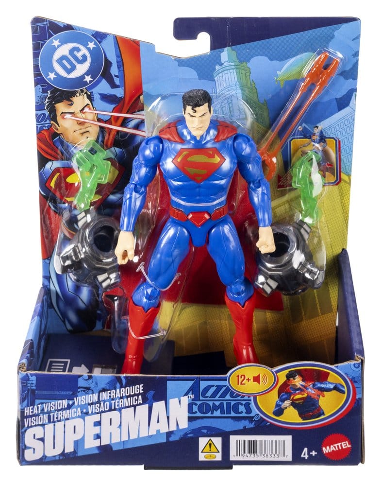 DC Premier Action Figure with Sound & Light Heat Vision Superman Mattel