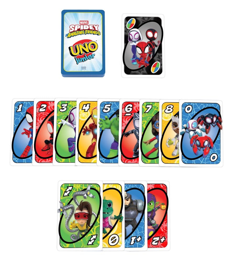 Spidey & His Amazing Friends UNO Junior Card Game Mattel