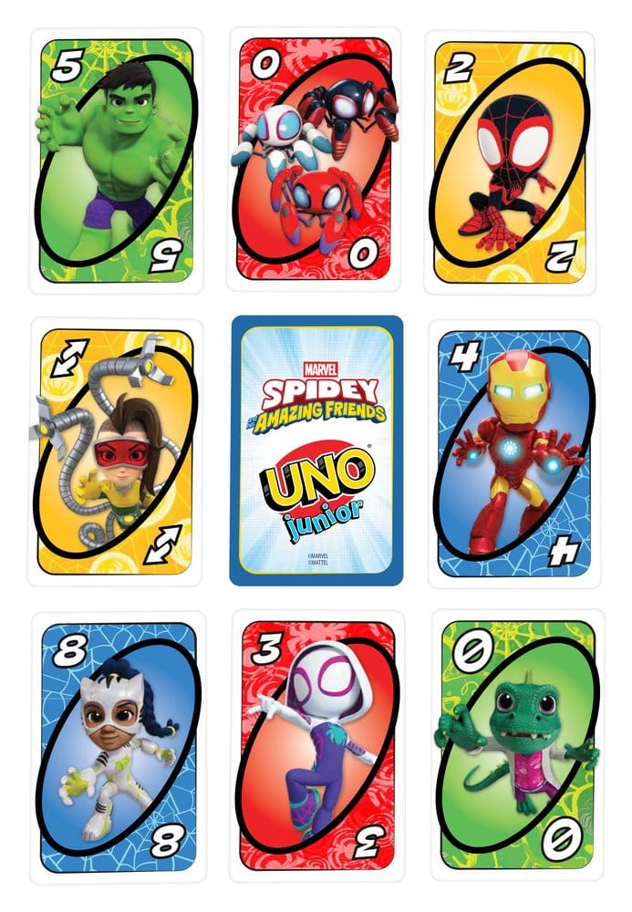 Spidey & His Amazing Friends UNO Junior Card Game Mattel