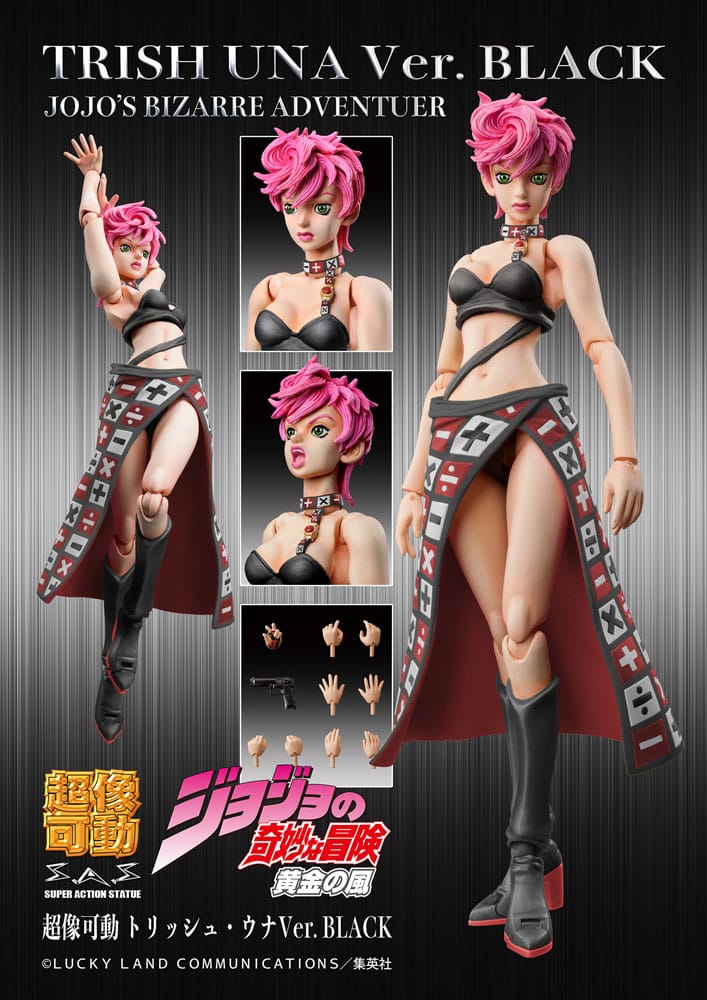 JoJo's Bizarre Adventure Part 5 Super Action Action Figure Chozokado Trish Una Black Ver. Medicos Entertainment