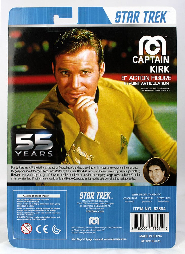 Star Trek Action Figure Kirk 55th Anniversary MEGO