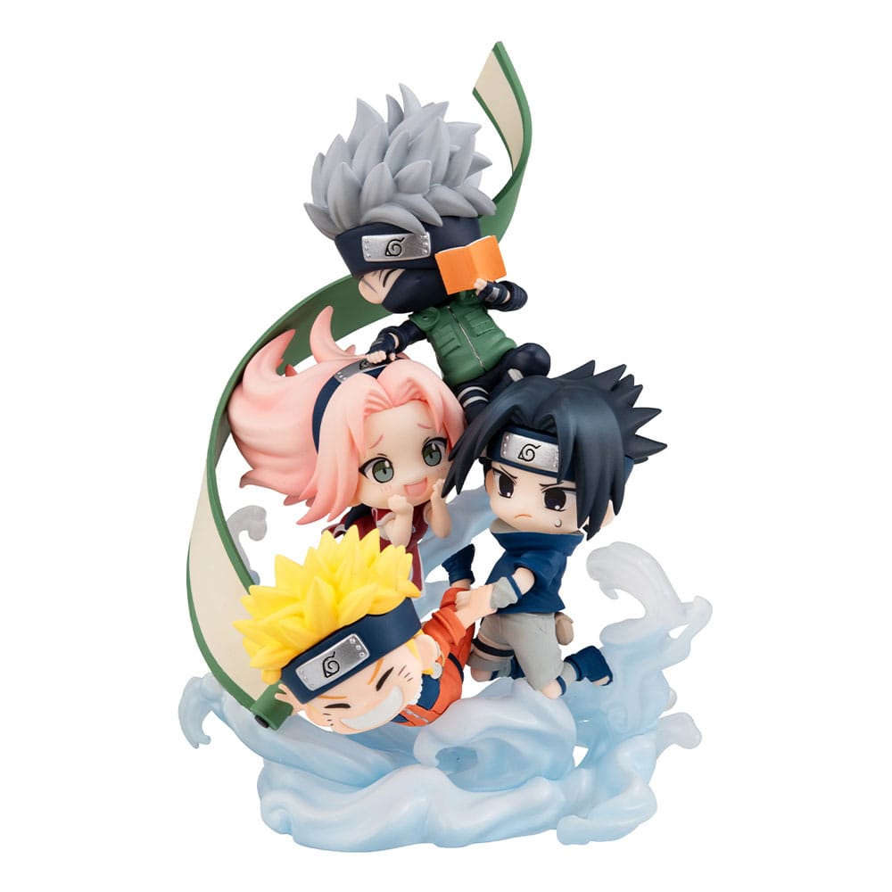 Naruto Shippuden FigUnity PVC Mini Statue Gather here Team 7 with gift Megahouse