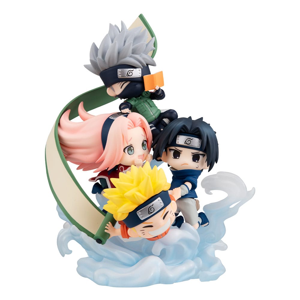 Naruto Shippuden FigUnity PVC Mini Statue Gather here Team 7 with gift Megahouse