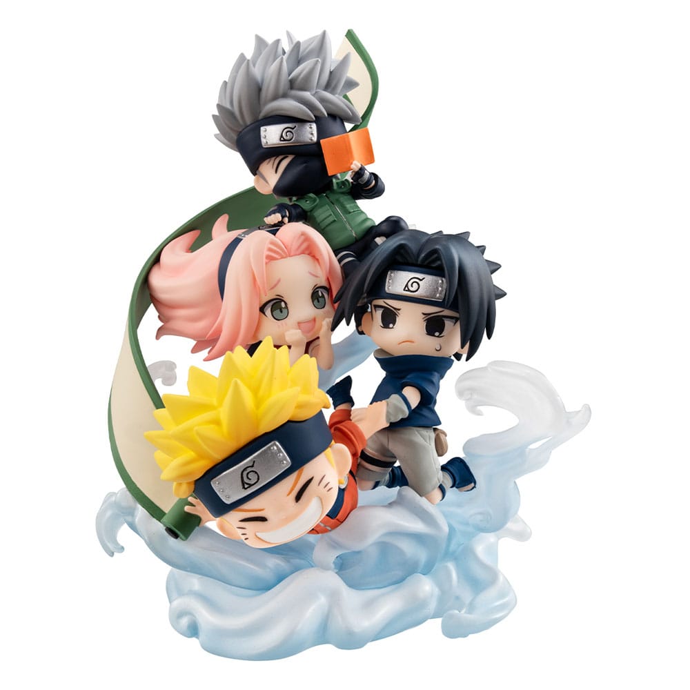 Naruto Shippuden FigUnity PVC Mini Statue Gather here Team 7 with gift Megahouse