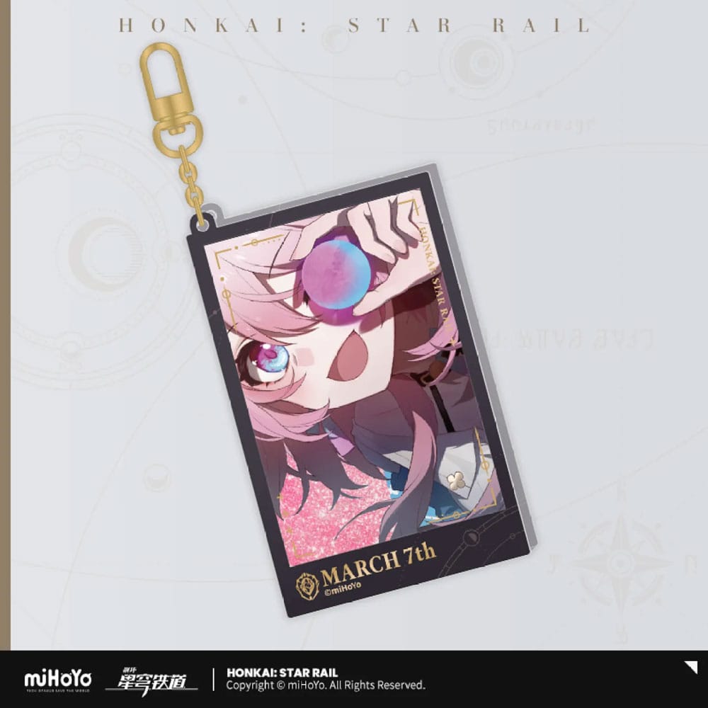 Honkai Star Rail Countdown Departure Series Acrylic Keychain March 7th Glitter MiHoYo