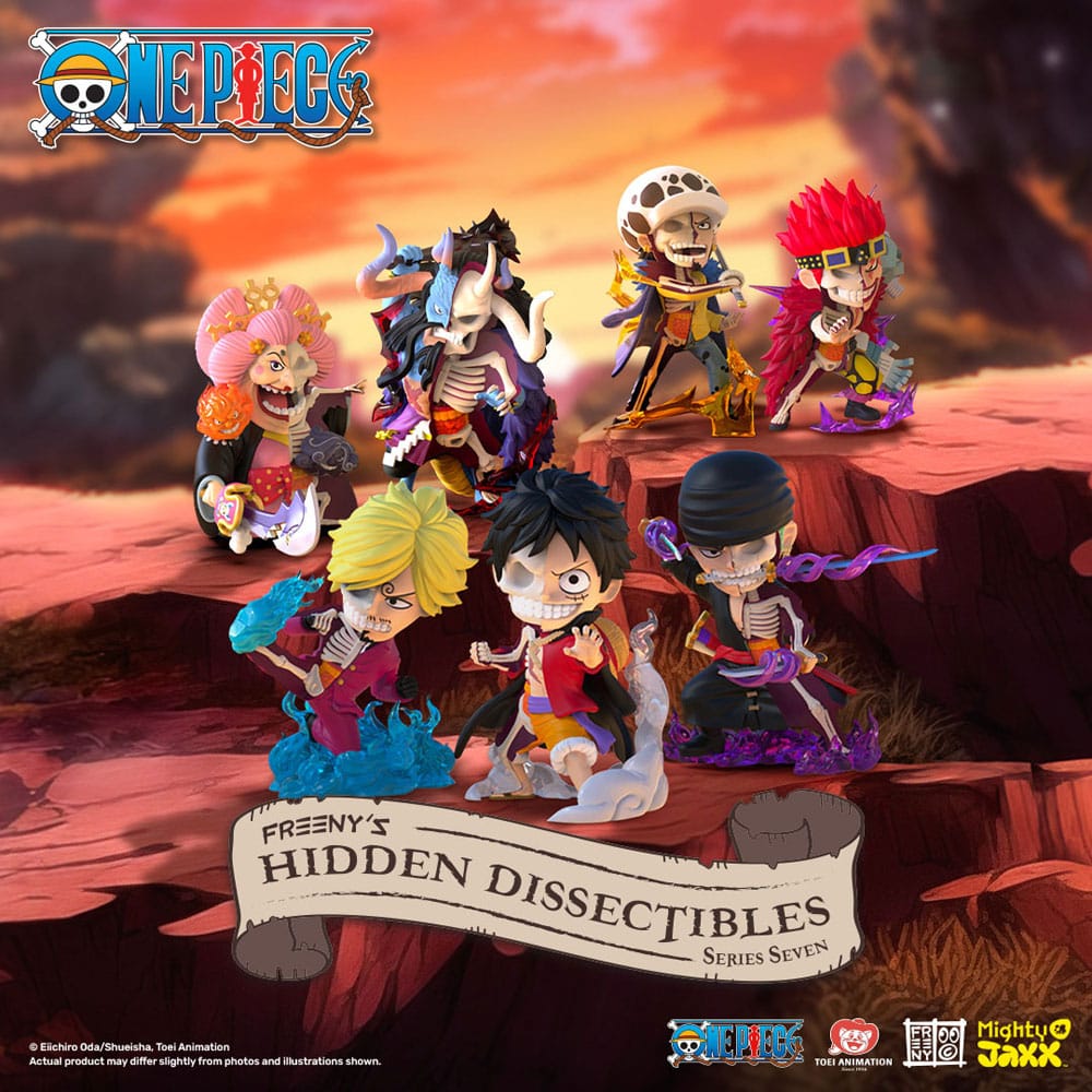 One Piece Freeny's Hidden Dissectibles Wano 4 inch Vinyl Figure Blind Box Display 6 Mighty Jaxx