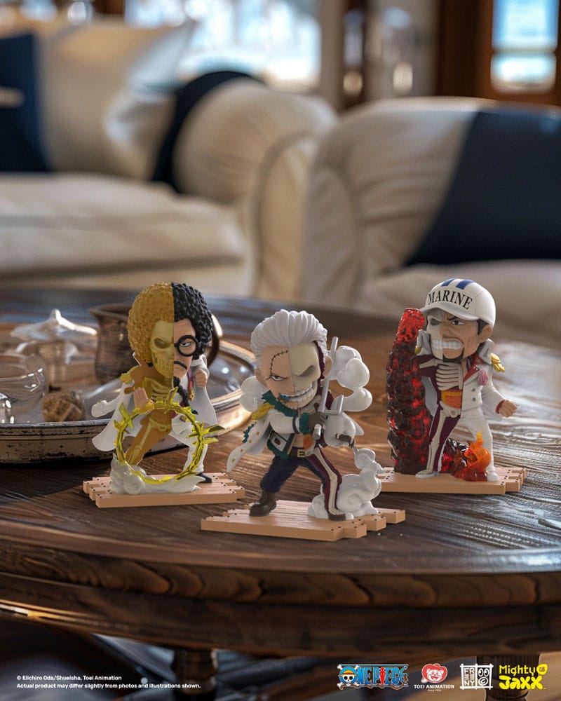 One Piece Freeny's Hidden Dissectables Marines Edition 4 inch Vinyl Figure Blind Box Display 6 Mighty Jaxx
