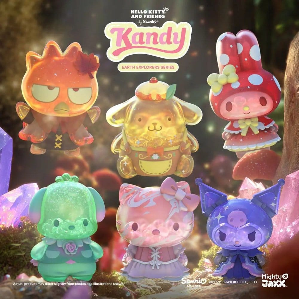 Sanrio Earth Explorer Series Kandy 4 inch Vinyl Figure Blind Box Display 6 Mighty Jaxx