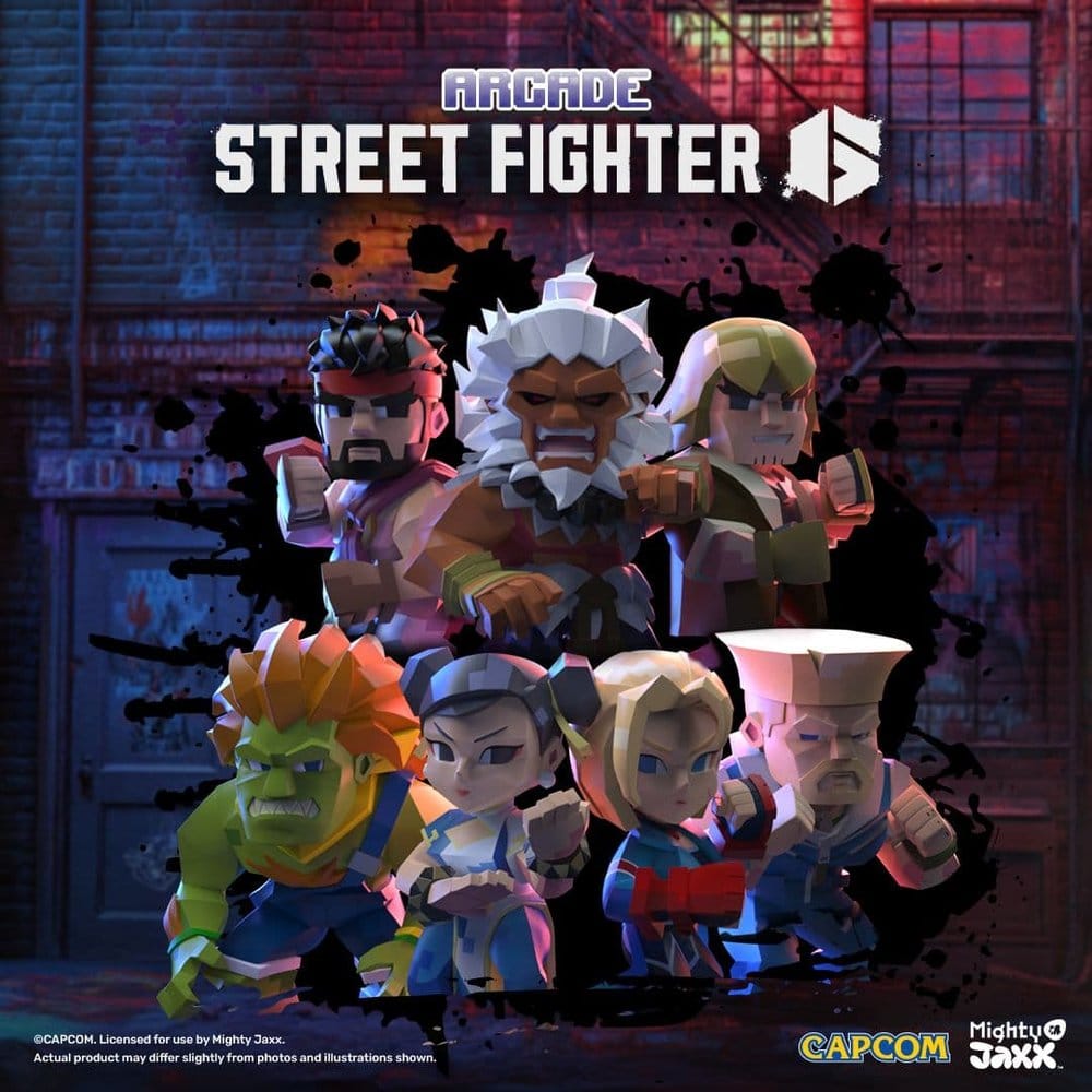 Arcade Capcom Street Fighter Series 4 inch Vinyl Figure Blind Box Display 6 Mighty Jaxx