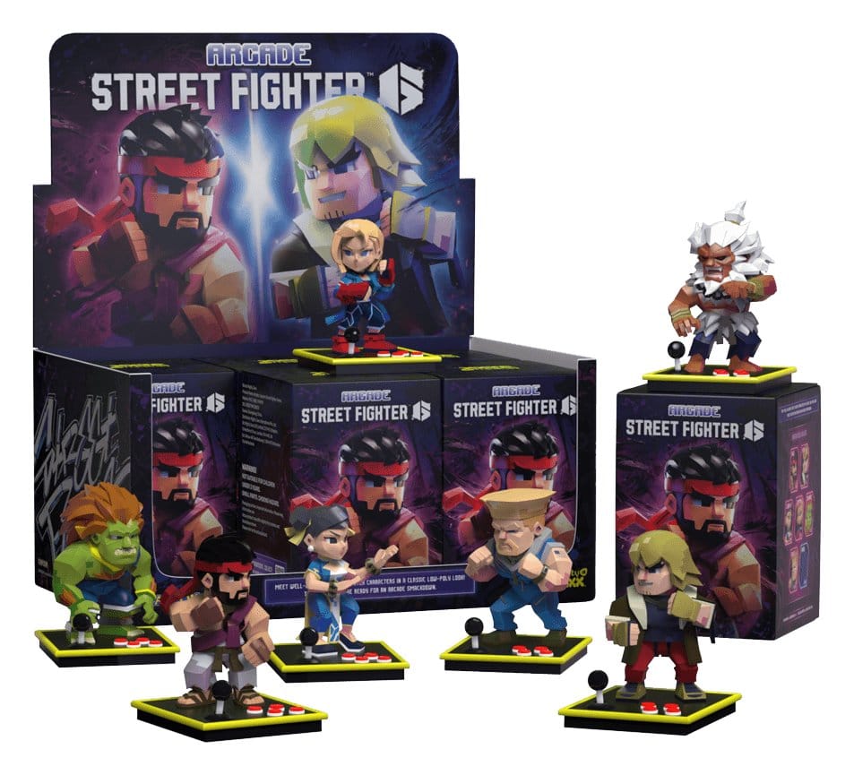Arcade Capcom Street Fighter Series 4 inch Vinyl Figure Blind Box Display 6 Mighty Jaxx