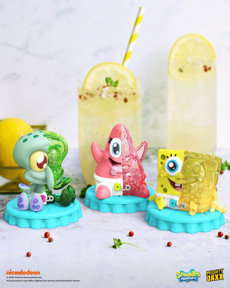 Spongebob Squarepants Blind Box Kandy x Jason Freeny Collection Spongebob Soda Edition Display 6 Mighty Jaxx