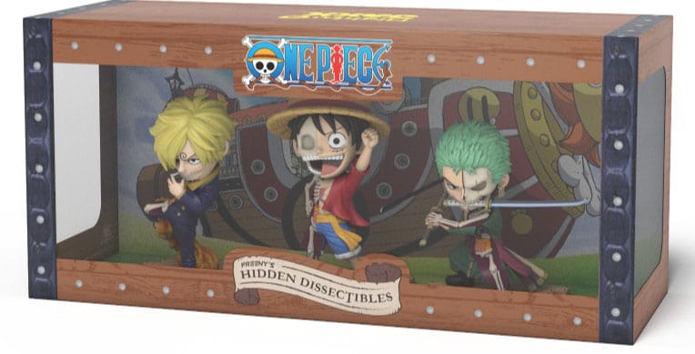 One Piece Freeny's Hidden Dissectables Vinyl Figure Luffy Zoro and Sanji Mighty Jaxx