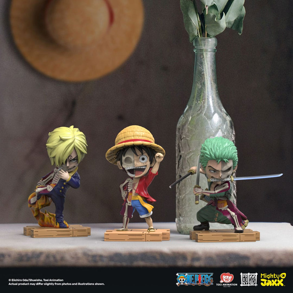 One Piece Freeny's Hidden Dissectables Vinyl Figure Luffy Zoro and Sanji Mighty Jaxx