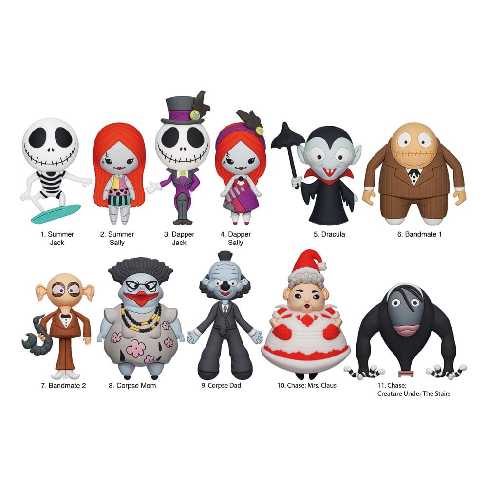 Nightmare before Christmas Charm 3D PVC Bag Clips Series 7 Display 24 Monogram Int.