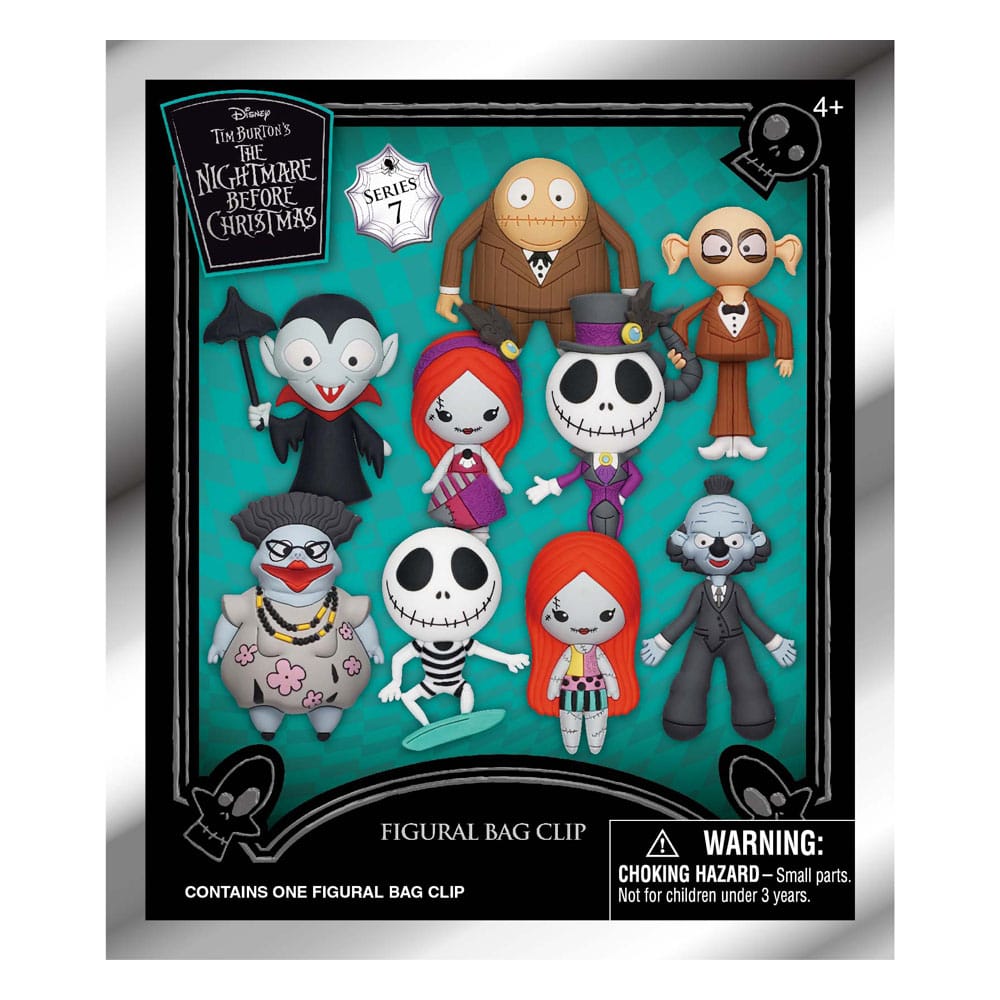 Nightmare before Christmas Charm 3D PVC Bag Clips Series 7 Display 24 Monogram Int.