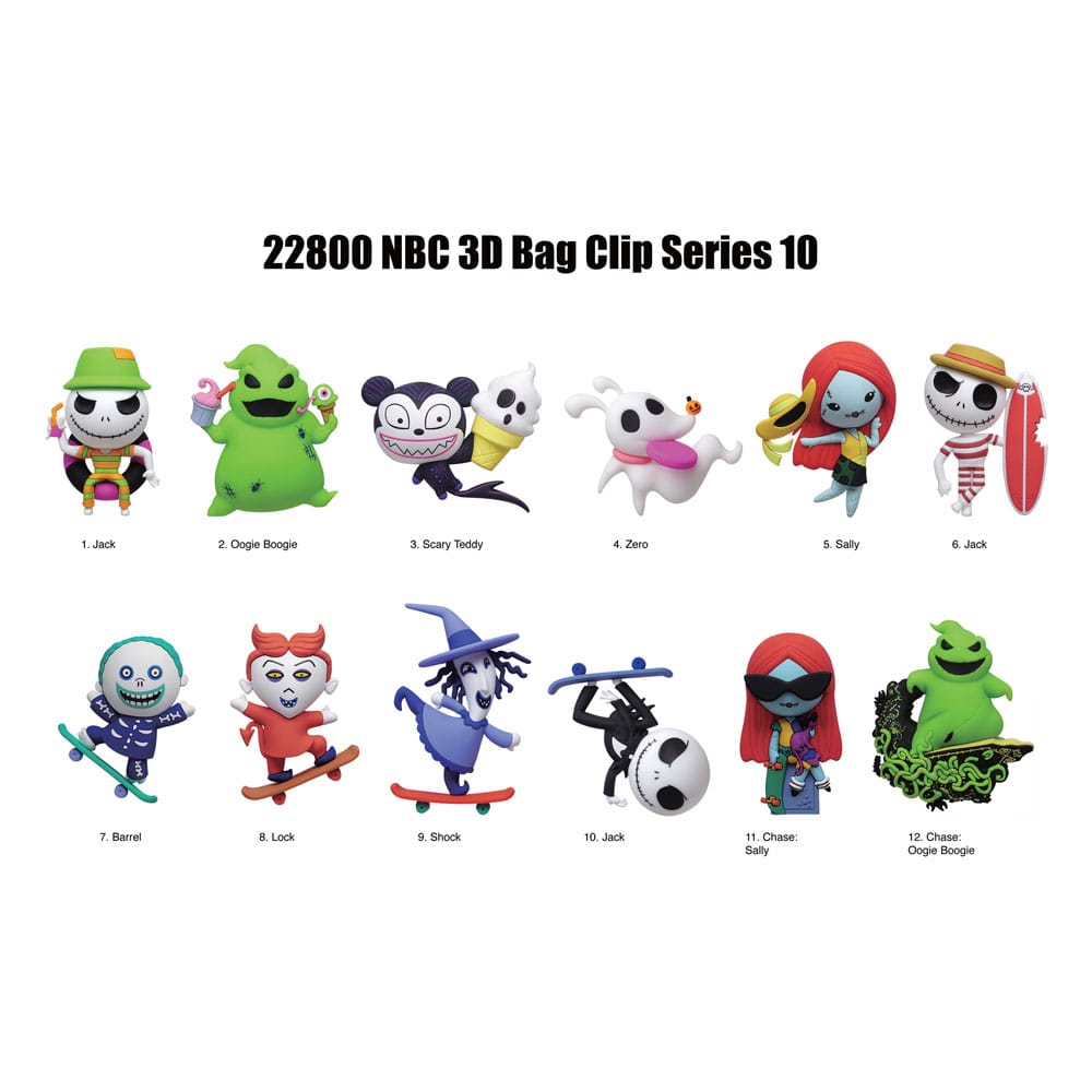 The Nightmare Before Christmas PVC Bag Clips Series 10 Display 24 Monogram Int.