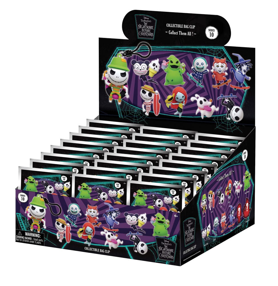 The Nightmare Before Christmas PVC Bag Clips Series 10 Display 24 Monogram Int.