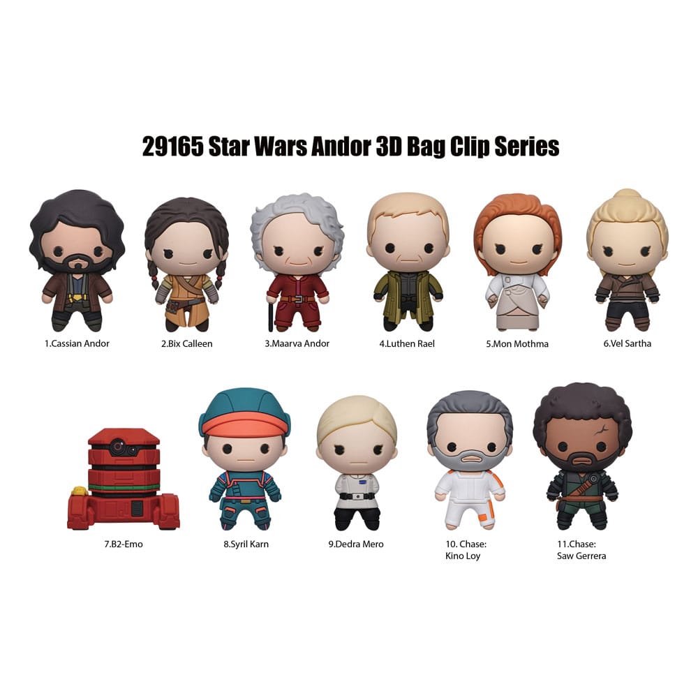Star Wars 3D Foam Bag Clips Andor Display 24 Monogram Int.