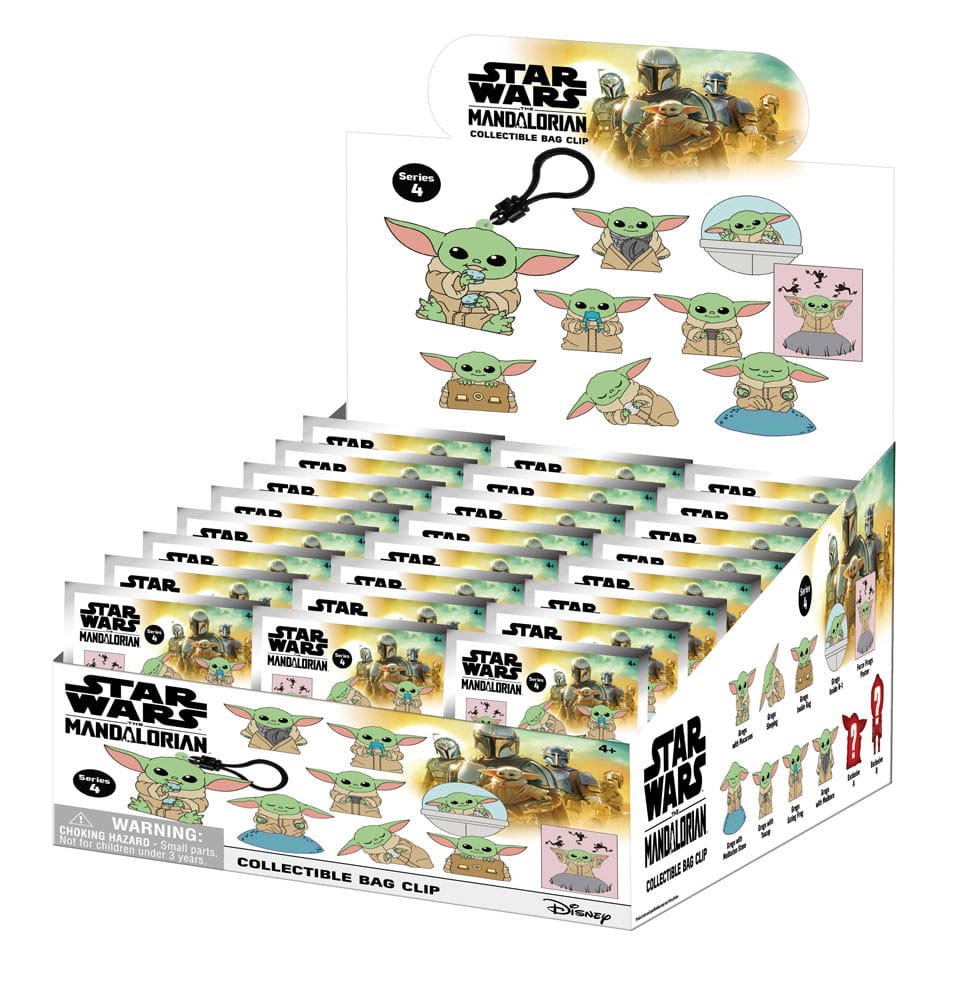 Star Wars 3D Foam Bag Clips Best of Grogu Series 1 Display 24 Monogram Int.