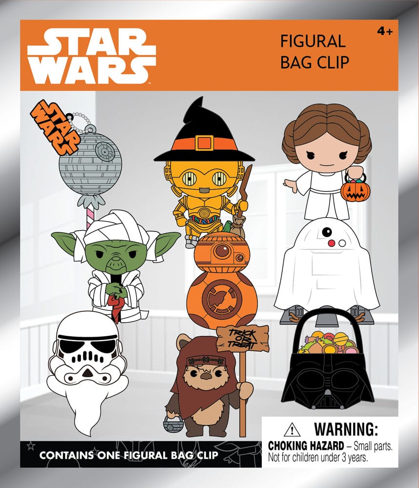 Star Wars 3D PVC Bag Clips Halloween Display 24 Monogram Int.