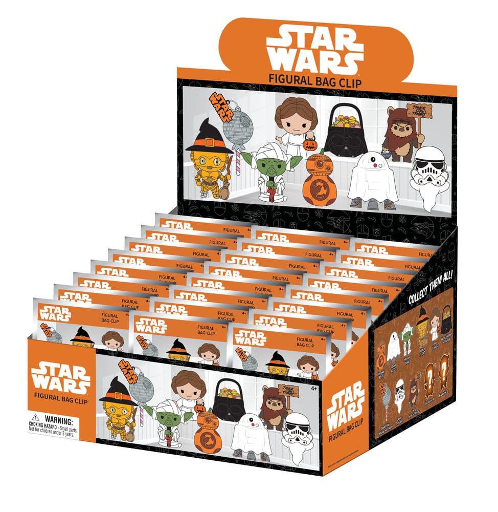 Star Wars 3D PVC Bag Clips Halloween Display 24 Monogram Int.