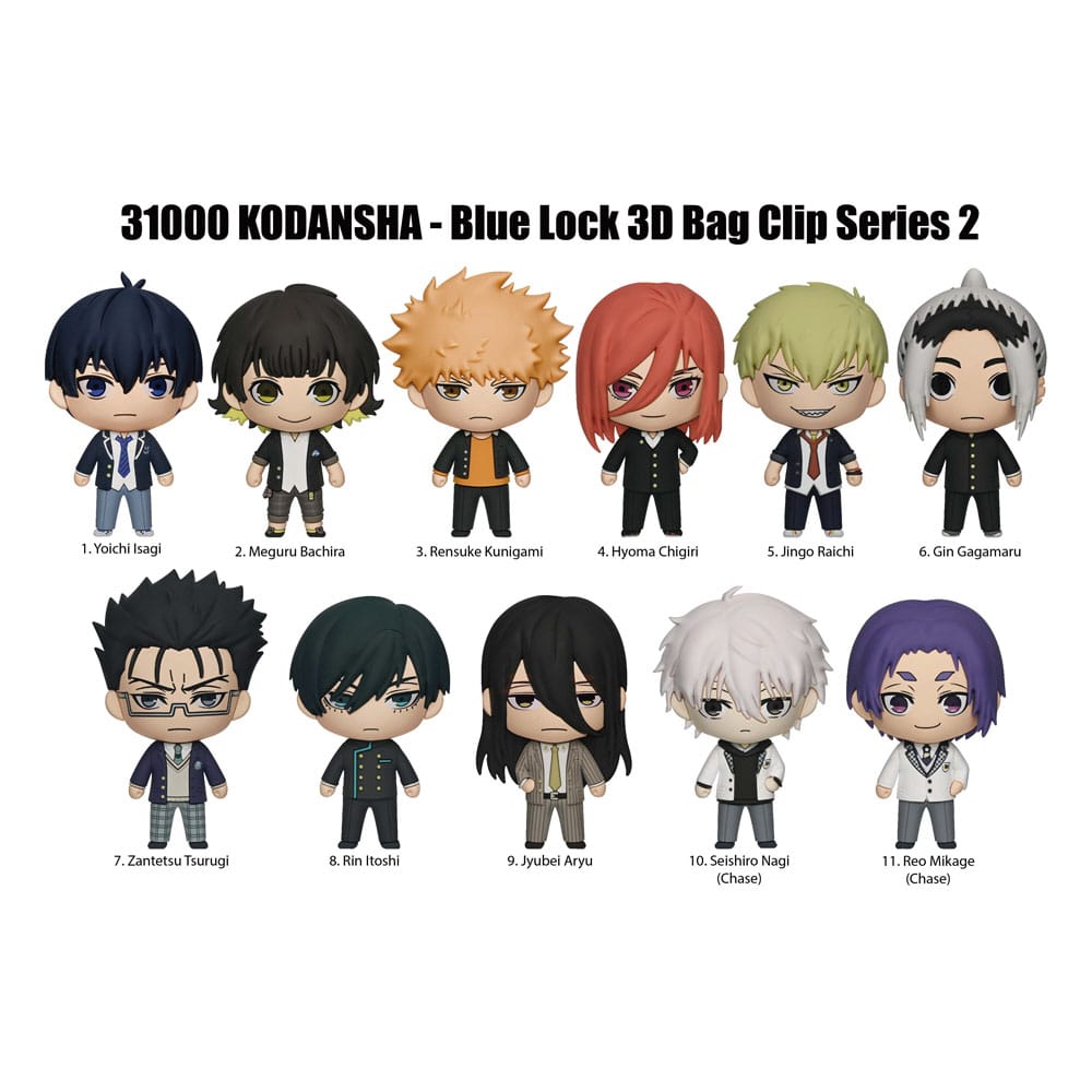 Blue Lock 3D Foam Bag Clips Series 2 Display 24 Monogram Int.