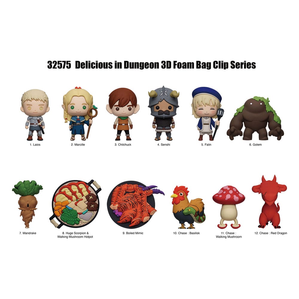 Delicious in Dungeon PVC Bag Clips Series 1 Display 24 Monogram Int.
