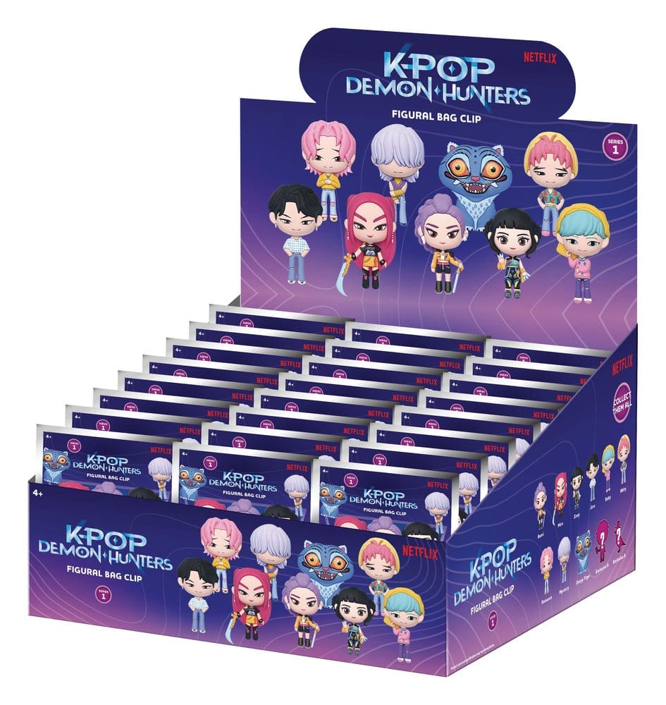 K Pop Demon Hunter 3D PVC Bag Clips Series 1 Display 24 Monogram Int.