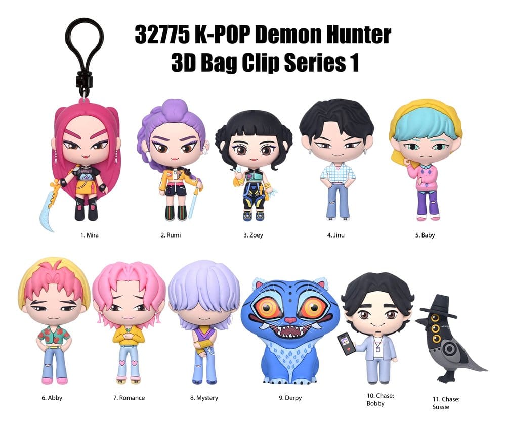 K Pop Demon Hunter 3D PVC Bag Clips Series 1 Display 24 Monogram Int.