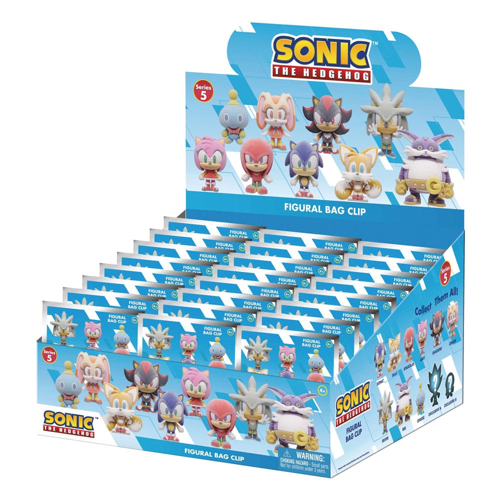 Sonic the Hedgehog PVC Bag Clips Flocking Series 5 Display 24 Monogram Int.