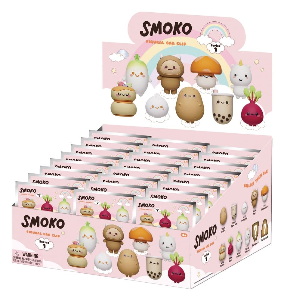 Smoko 3D Foam Bag Clips Serie 1 Display 24 Monogram Int.