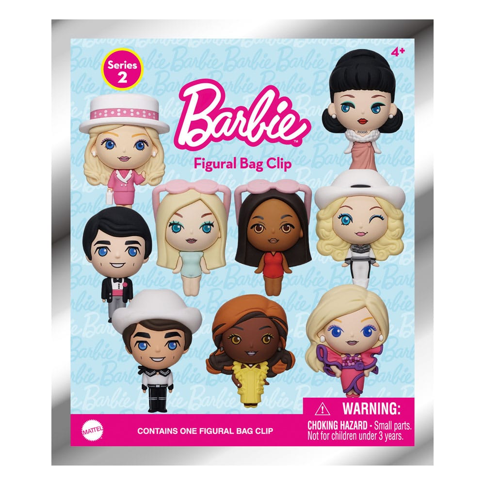 Barbie 3D Foam Bag Clips Series 2 Display 24 Monogram Int.