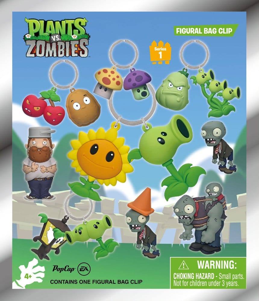 Plants vs. Zombies 3D Foam Bag Clips Serie 1 Display 24 Monogram Int.