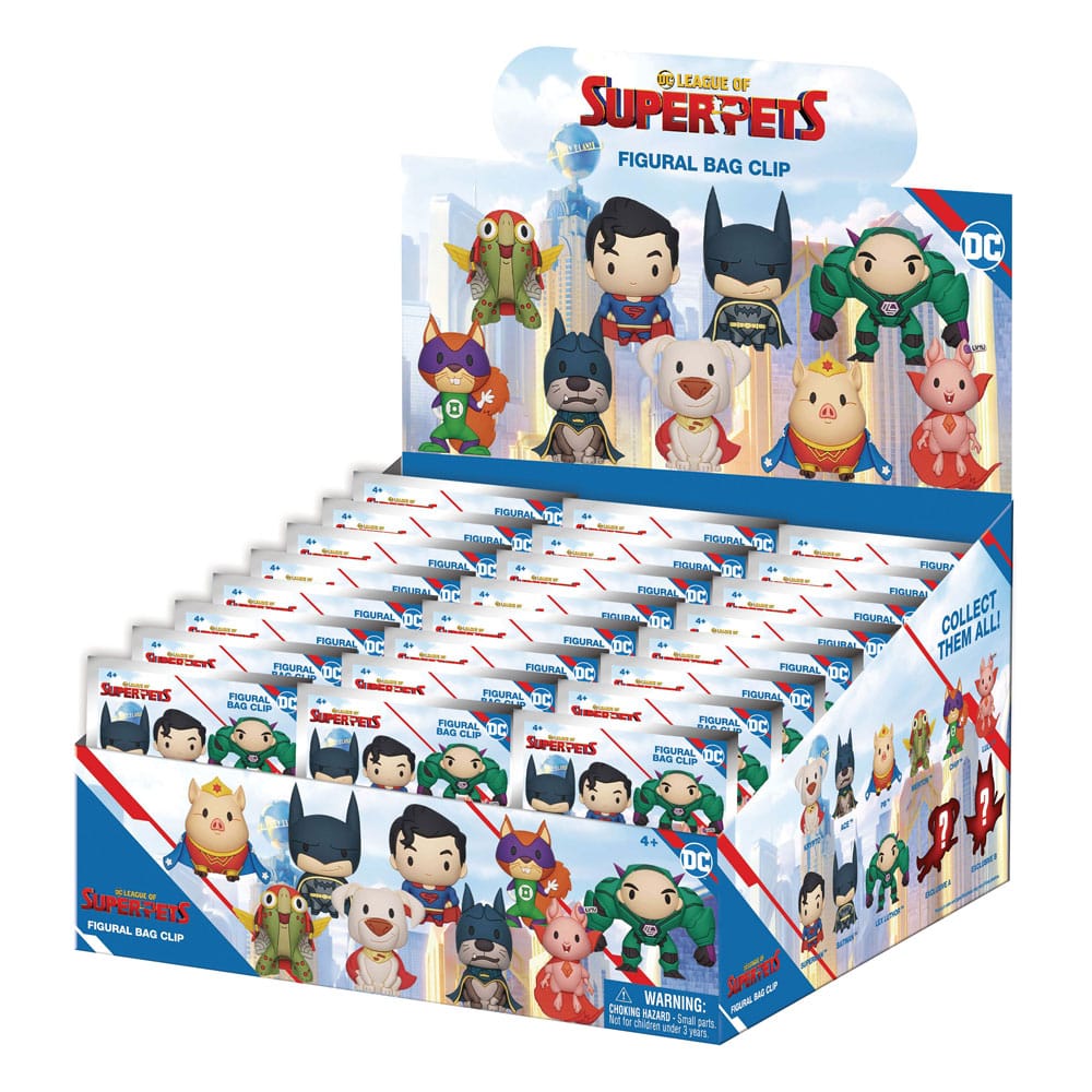 DC Super Pets 3D PVC Bag Clips Series 1 Display 24 Monogram Int.