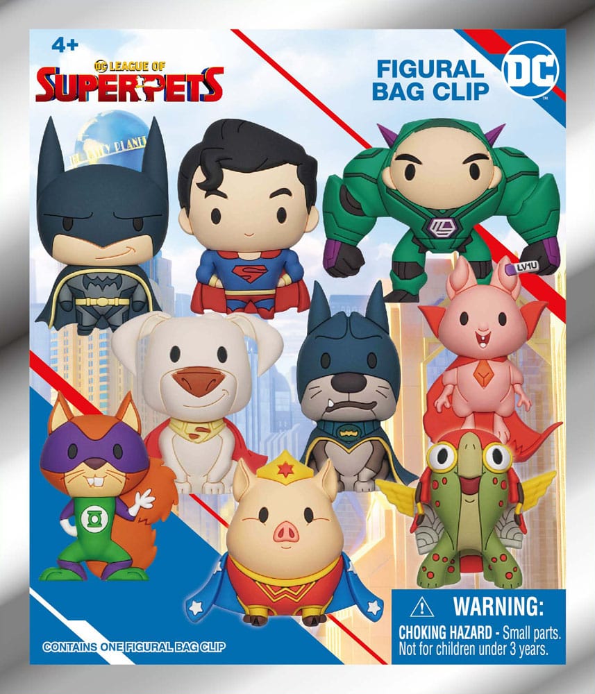 DC Super Pets 3D PVC Bag Clips Series 1 Display 24 Monogram Int.