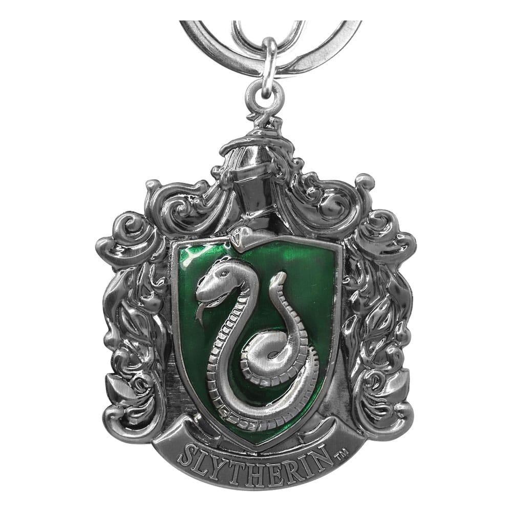 Harry Potter Pewter Keychain Slytherin Crest Monogram Int.