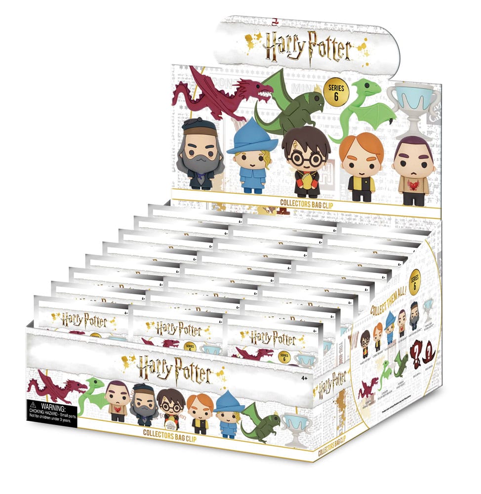 Harry Potter 3D PVC Bag Clips Series 6 Display 24 Monogram Int.