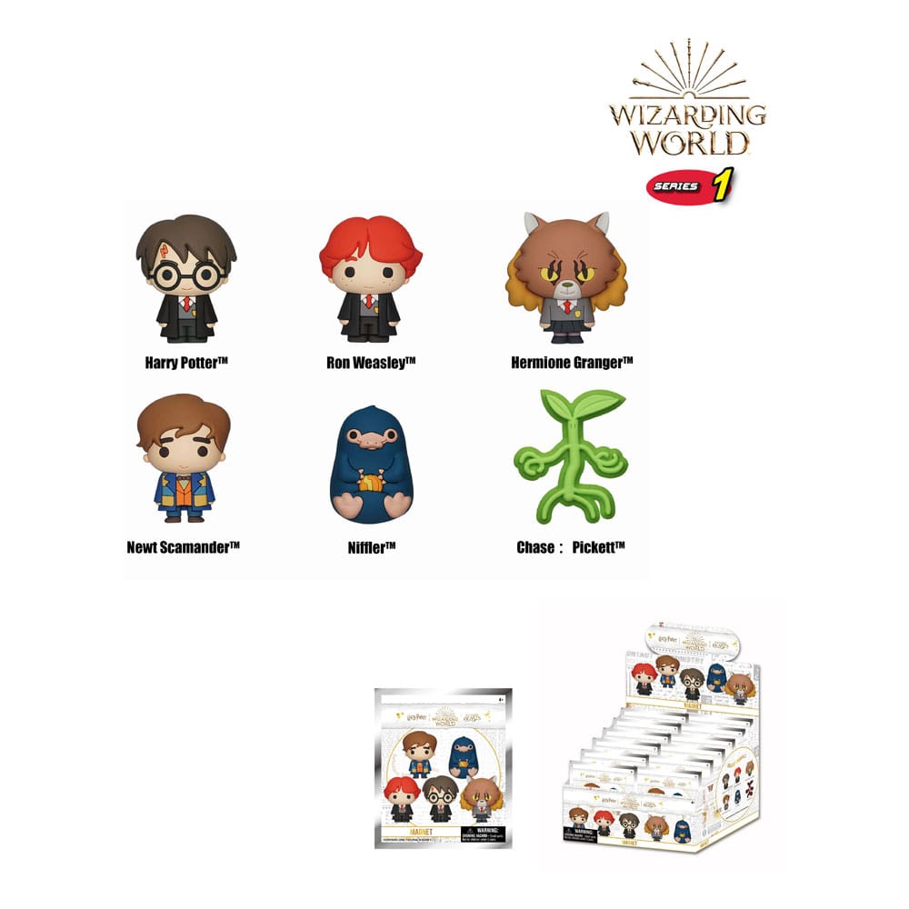 Wizarding World 3D Magnets Series 1 Display 12 Monogram Int.