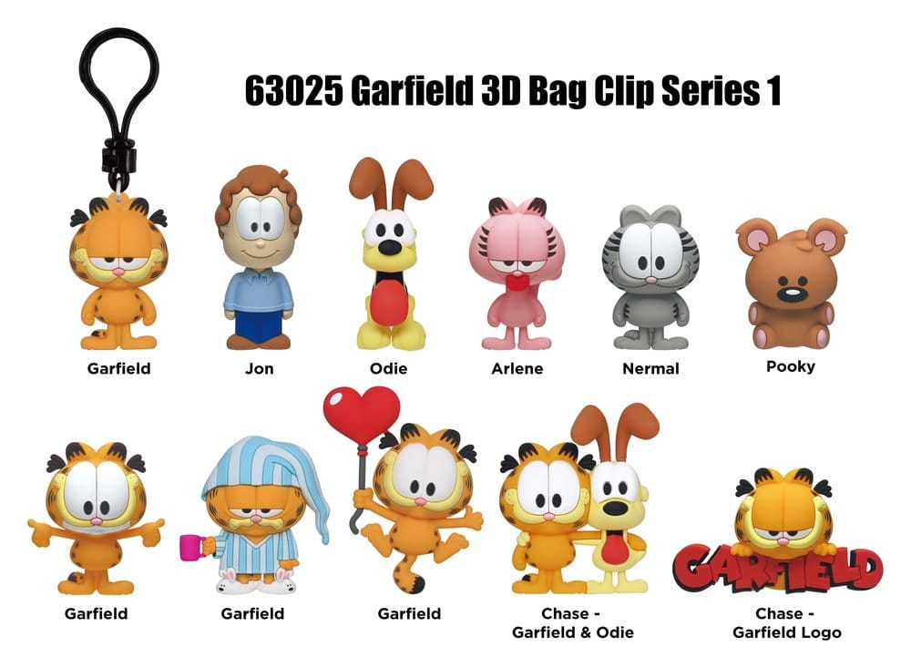 Garfield 3D Foam Bag Clips Serie 1 Display 24 Monogram Int.