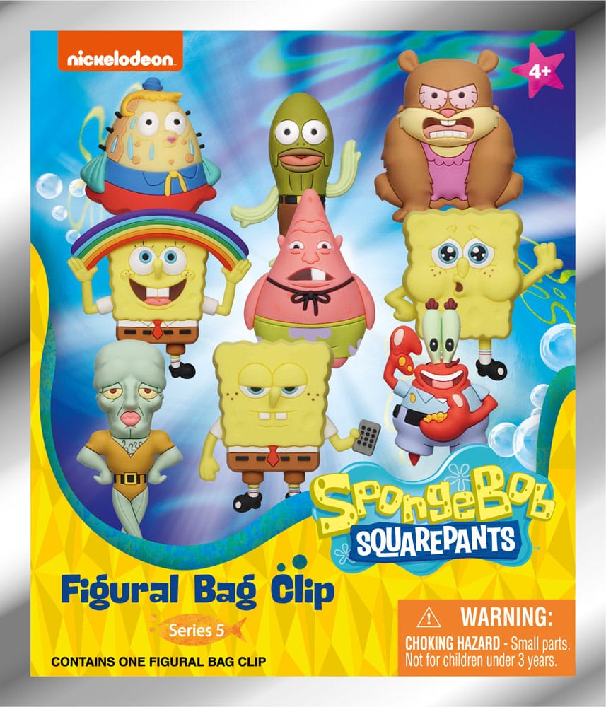 Nickelodeon Classics 3D PVC Bag Clips Series 5 SpongeBob SquarePants Display 24 Monogram Int.