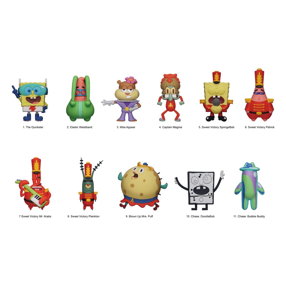 SpongeBob Squarepants 3D PVC Bag Clips Series 6 Display 24 Monogram Int.